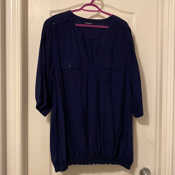 Short sleeve blouse with elastic waist - Picture 1 of 4